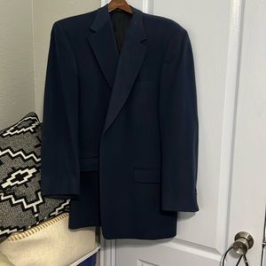 Murano Cashmere Wool Overcoat Blazer Navy Jacket Dillards Sz 44 Coat